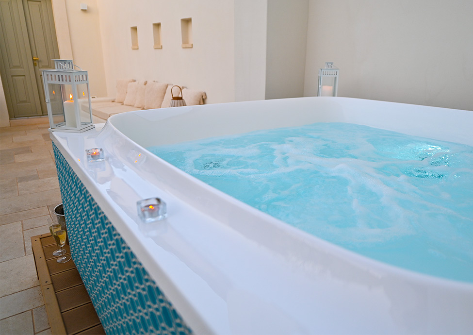 Terrazza privata con jacuzzi