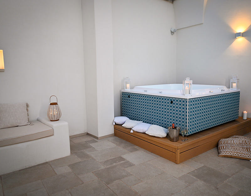 Terrazza privata con jacuzzi